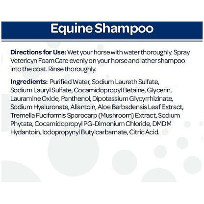 Vetericyn FoamCare Medicated Shampoo for Horses (32 oz)