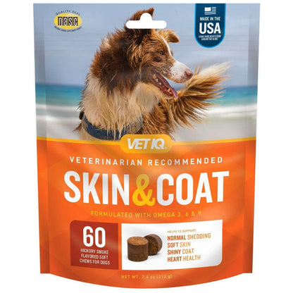 VetIQ Skin & Coat Soft Chew Supplement for Dogs (60 soft chews)