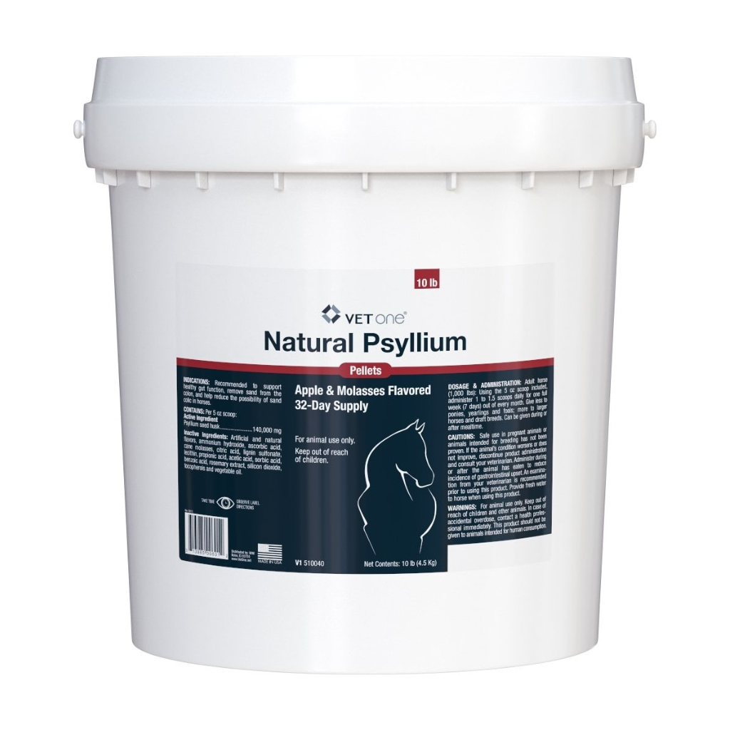 VetOne Psyllium Pellets Horse Supplements – Apple & Molasses Flavor