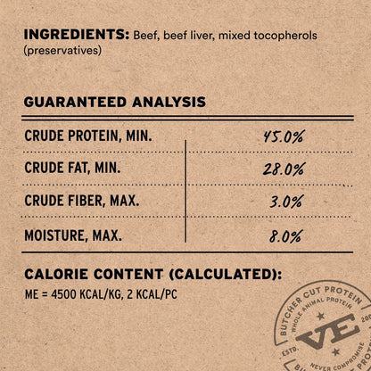 Vital Essentials Freeze-Dried Beef Bites Treats for Dogs