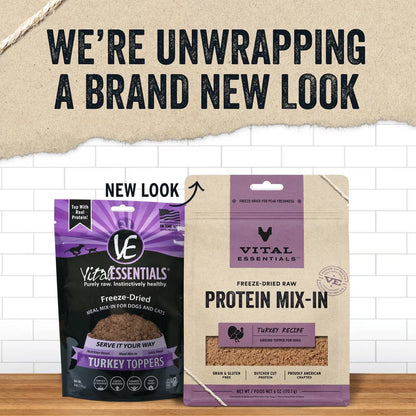 Vital Essentials Freeze-Dried Raw Protein Mix-In Ground Topper for Dogs