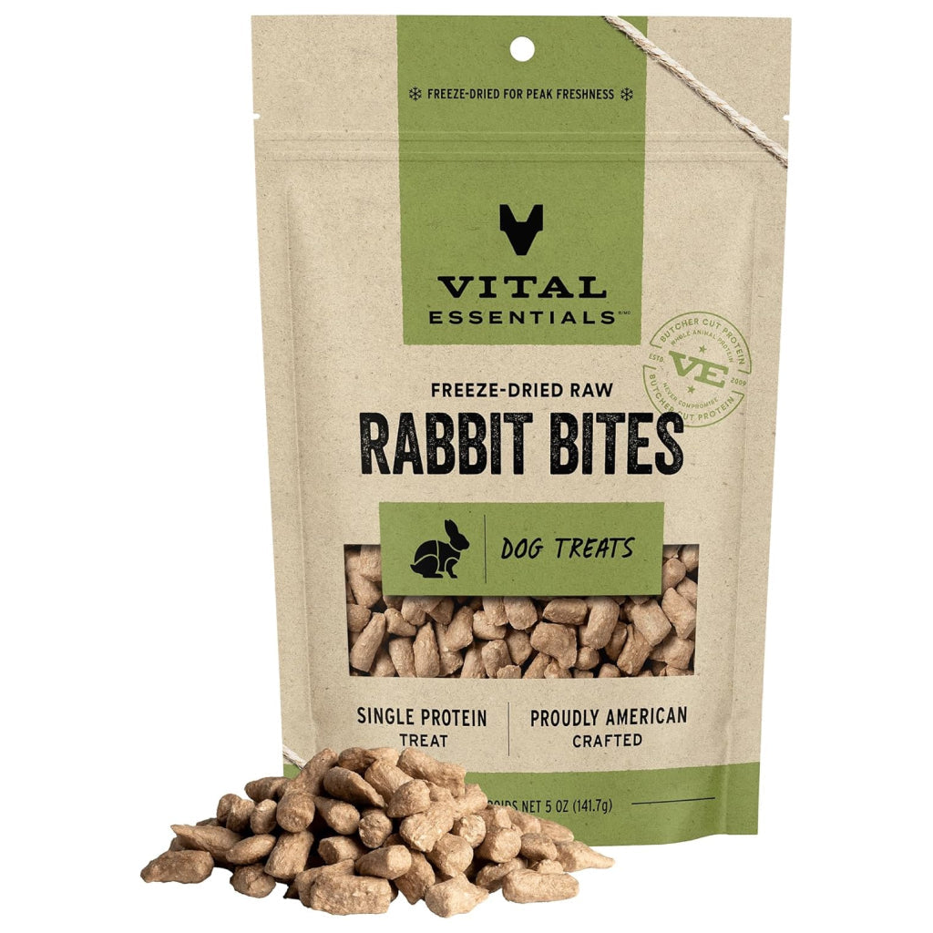 Vital Essentials Freeze-Dried Raw Rabbit Bites Treats For Dogs