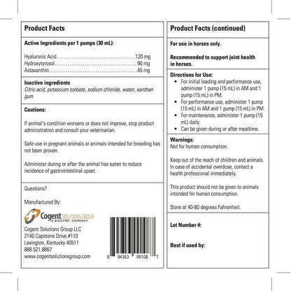 Vitalize Hyaluronex Joint Support Liquid Support for Horses