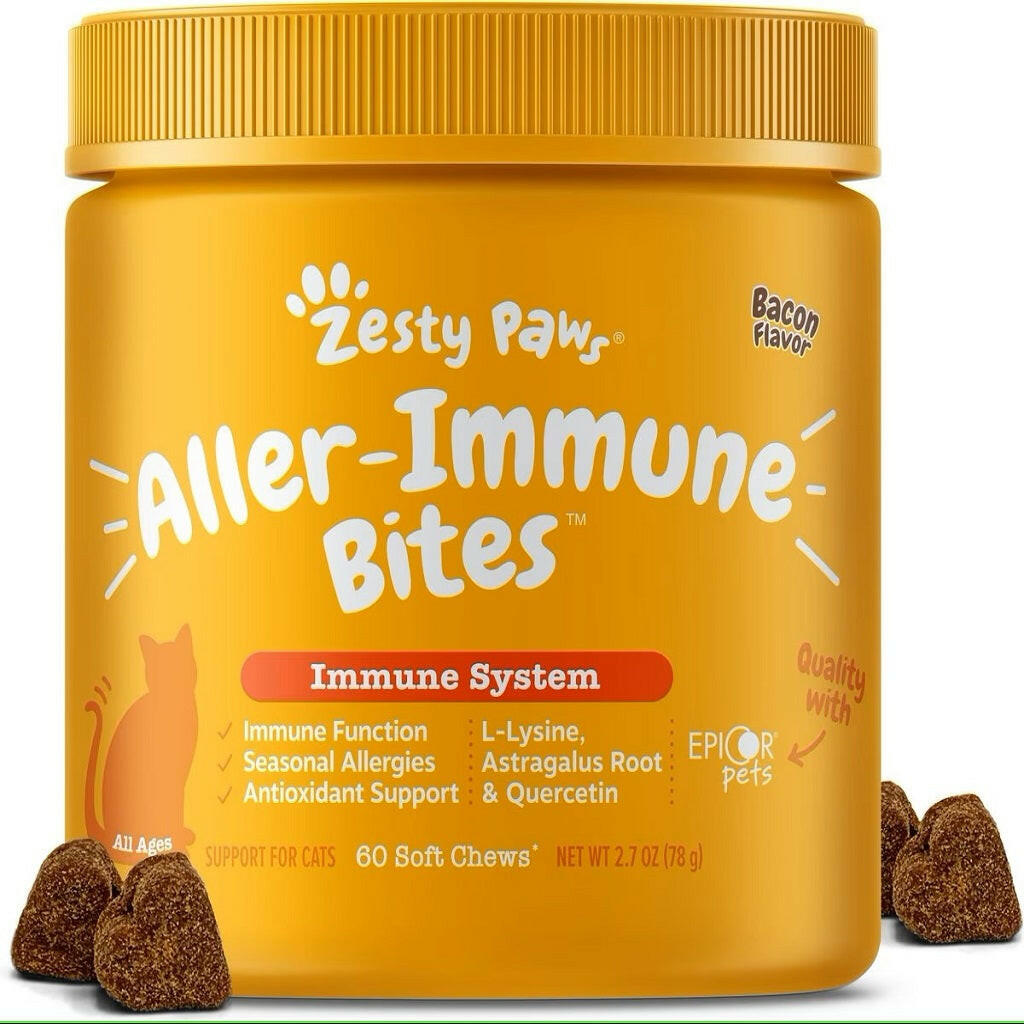 Zesty Paws Aller-Immune Bacon Flavored Immune System Chews for Cats (60 ct)