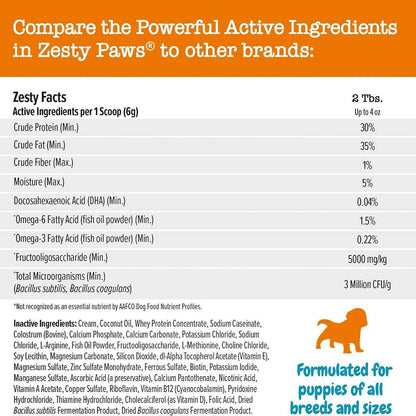 Zesty Paws Puppy Milk Replacer + Colostrum Powder (12 oz)