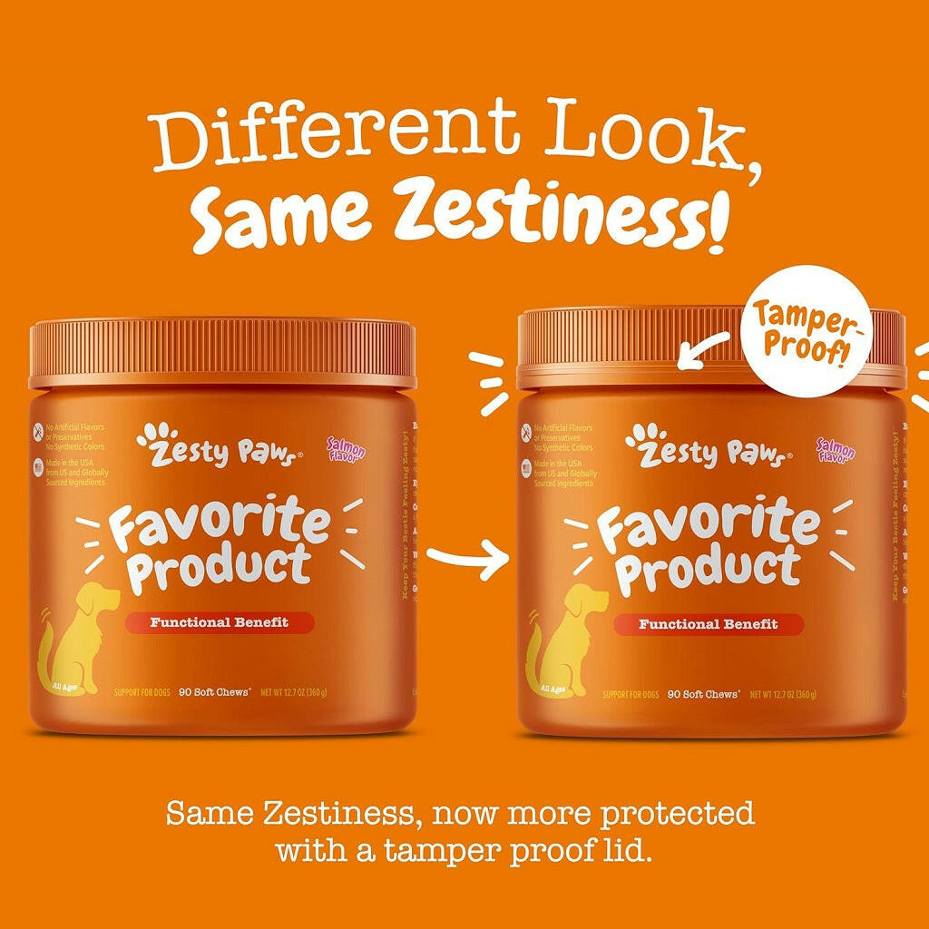 Zesty Paws Salmon Bites Skin Health Chews for Dogs (90 ct)