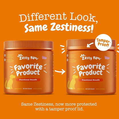 Zesty Paws Salmon Bites Skin Health Chews for Dogs (90 ct)