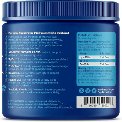 Zesty Paws Senior Advanced Aller-Immune Salmon Flavored Chews for Dogs (90 ct)