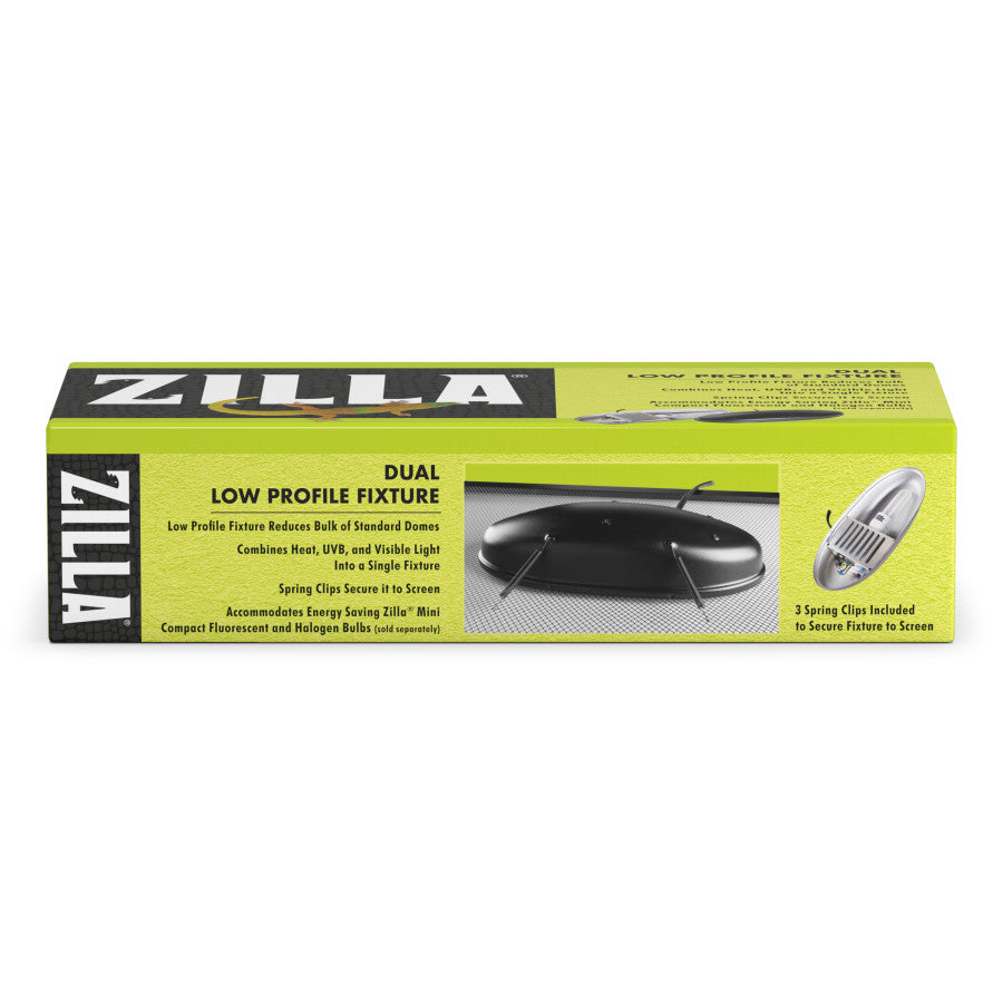 Zilla Low Profile Reptile Terrarium Fixtures Dual