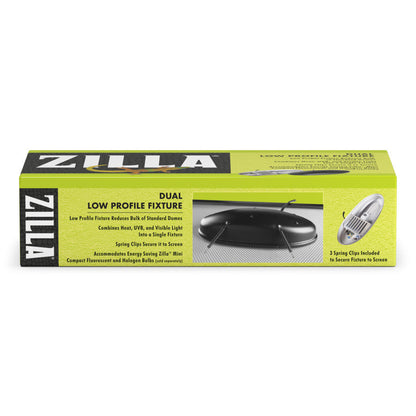 Zilla Low Profile Reptile Terrarium Fixtures Dual
