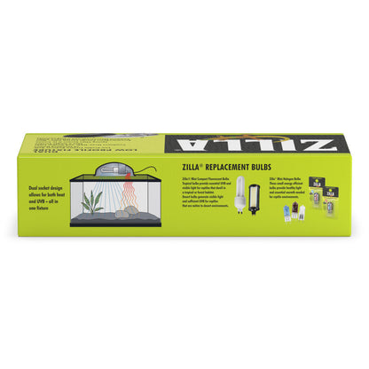 Zilla Low Profile Reptile Terrarium Fixtures Dual