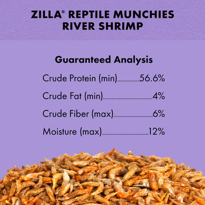 Zilla Reptile Munchies River Shrimp, 2-oz