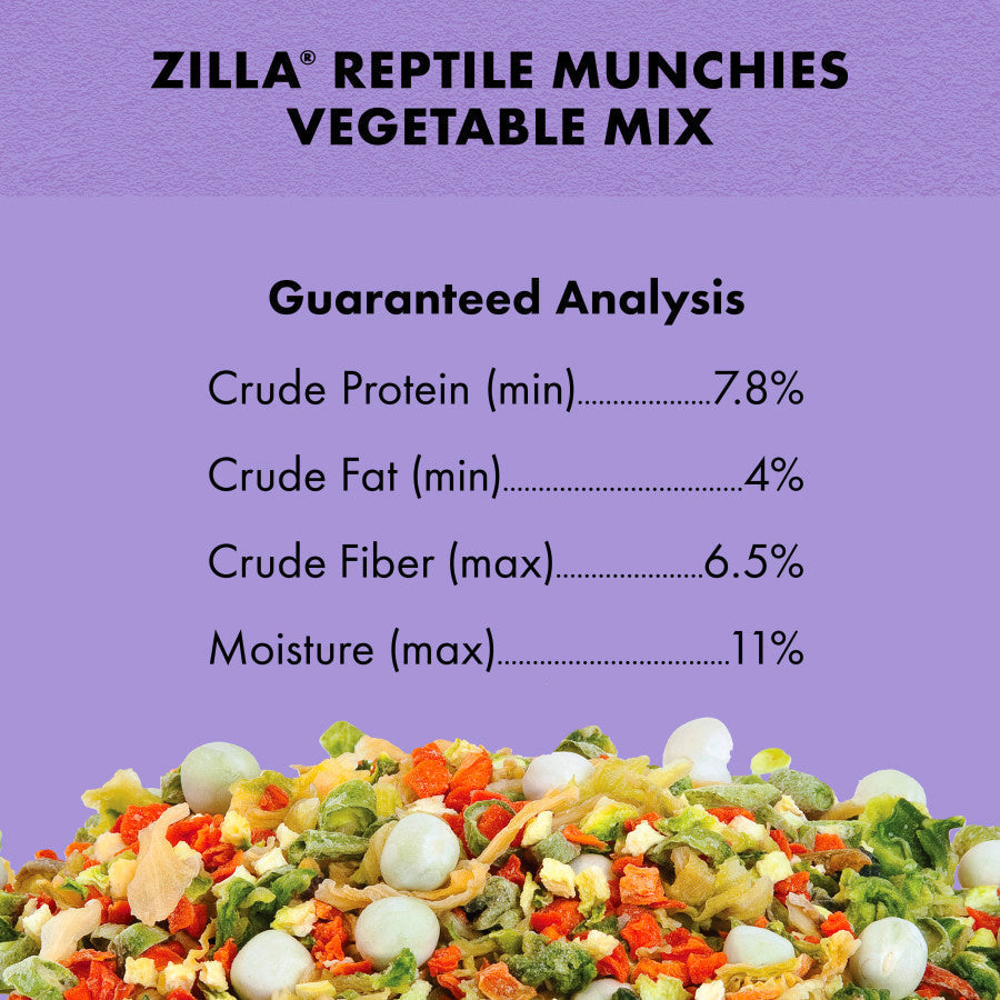 Zilla Reptile Munchies Vegetable Mix, 0.7-oz