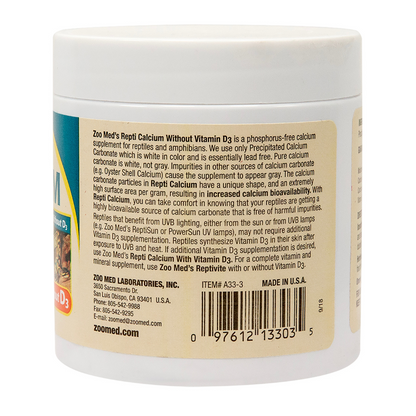 Zoo Med Repti Calcium without Vitamin D3 Reptile Supplement