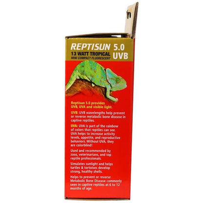 Zoo Med ReptiSun 5.0 UVB Compact Fluorescent Mini Reptile Lamp, 13-Watt
