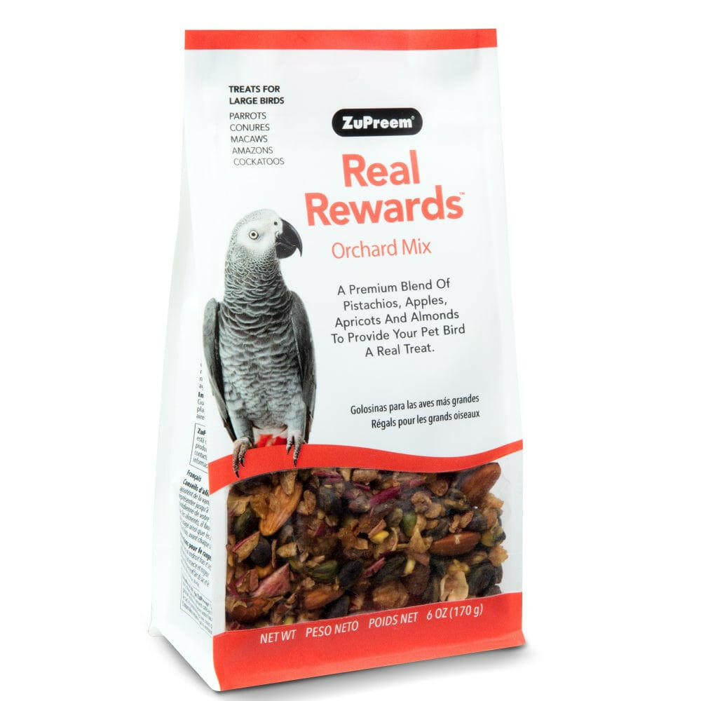 Zupreem Real Rewards Orchard Mix Treat for Parrots and Conures, 6-oz