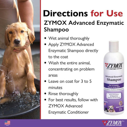 Zymox Advanced Enzymatic Oatmeal Cat & Dog Shampoo