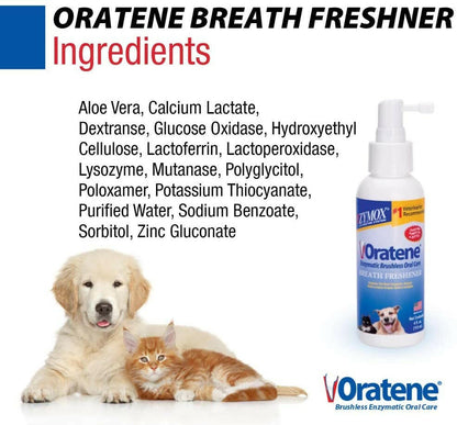Zymox Oratene Breath Freshener for Dogs & Cats (4oz)