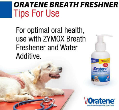Zymox Oratene Breath Freshener for Dogs & Cats (4oz)