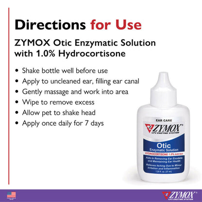 Zymox Otic Enzymatic Solution 1% Hydrocortisone