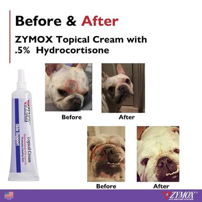 Zymox Topical Cream Hydrocortisone 0.5% for Dogs & Cats