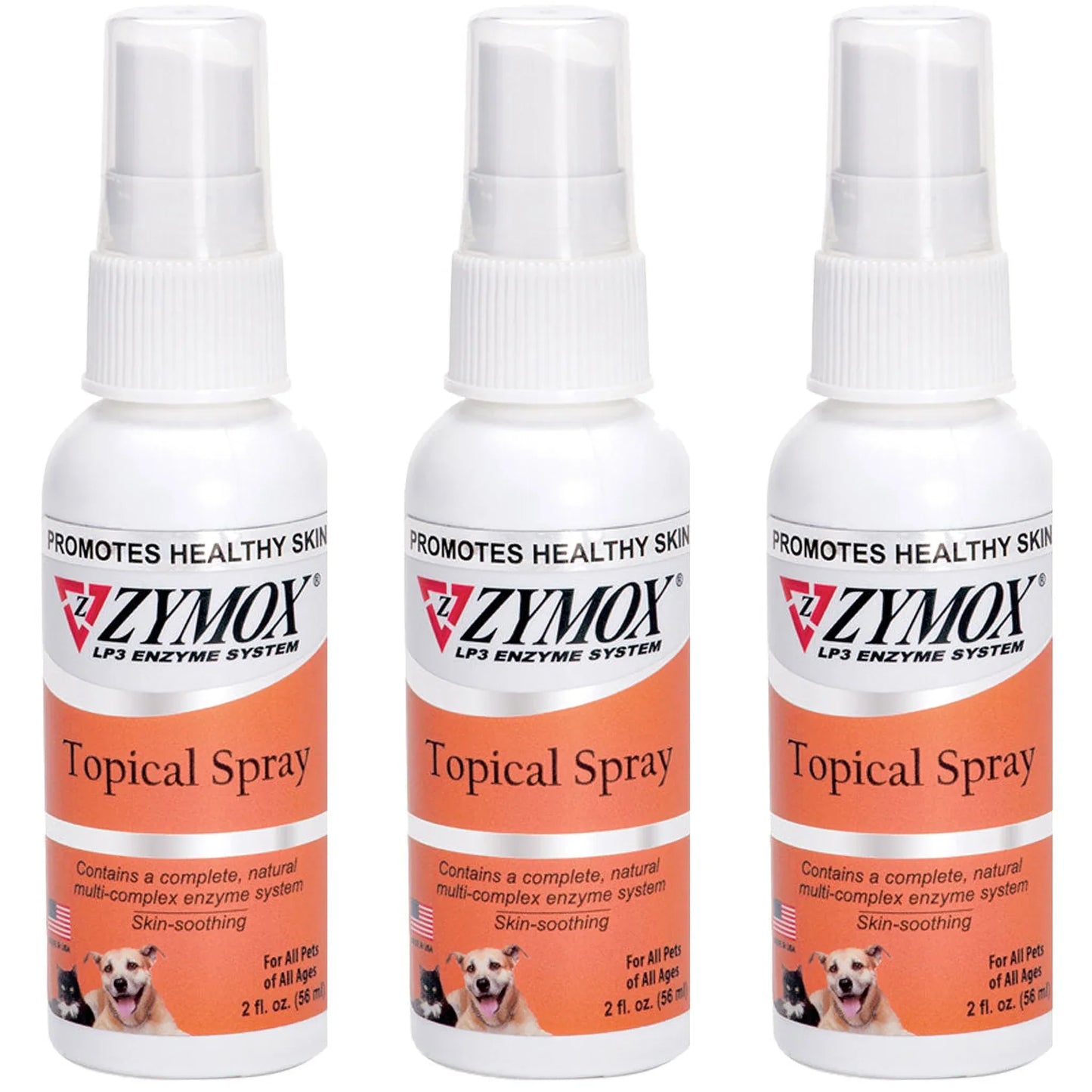 Zymox Topical Spray Hydrocortisone Free for Dogs & Cats